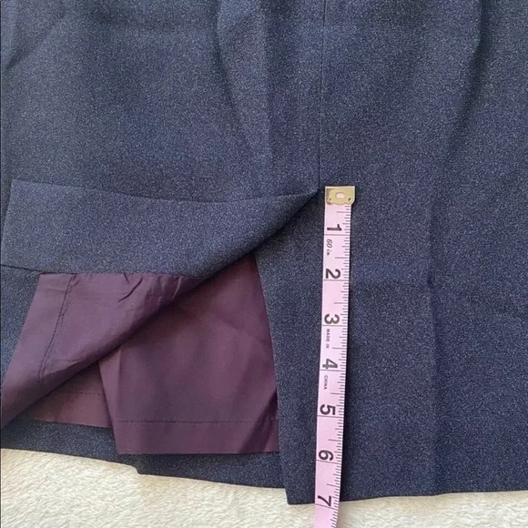 VTG Tahari Classics Knee Length Straight Pencil Skirt Blue Size 6 USA Made - Picture 4 of 8